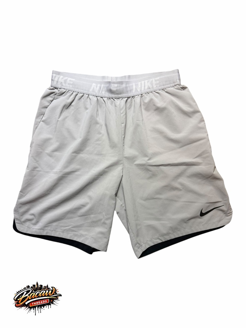 Nike‎ Men’s Medium Lightweight Gray Running Training Athletic Shorts